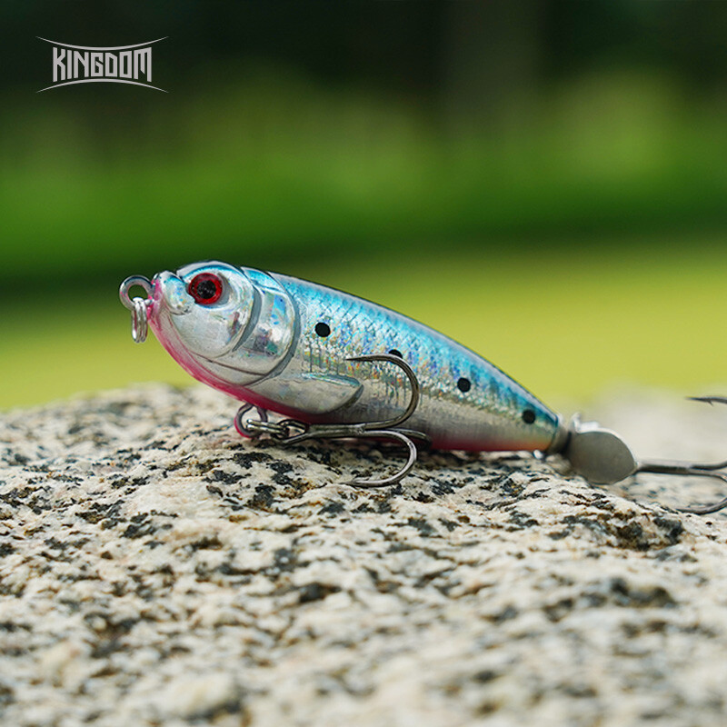 Kingdom Pencil Fishing Bait 55mm 8,8g Forgó úszó wobbler Hard Fishing Jerkbait sügér pisztráng csukához propellerrel