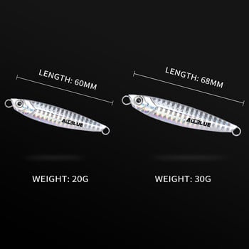 ALLBLUE New WAHOO Metal Jig Jigging Spoon 20G 30G Shore Casting Jig Drag Cast Примамка за лаврак Изкуствена стръв Риболовни принадлежности