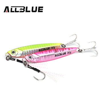 ALLBLUE New WAHOO Metal Jig Jigging Spoon 20G 30G Shore Casting Jig Drag Cast Примамка за лаврак Изкуствена стръв Риболовни принадлежности