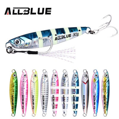 ALLBLUE Νέο WAHOO Metal Jig Jigging Spoon 20G 30G Shore Casting Jig Drag Cast Sea Bass Lure Artificial Bait Fishing Decking