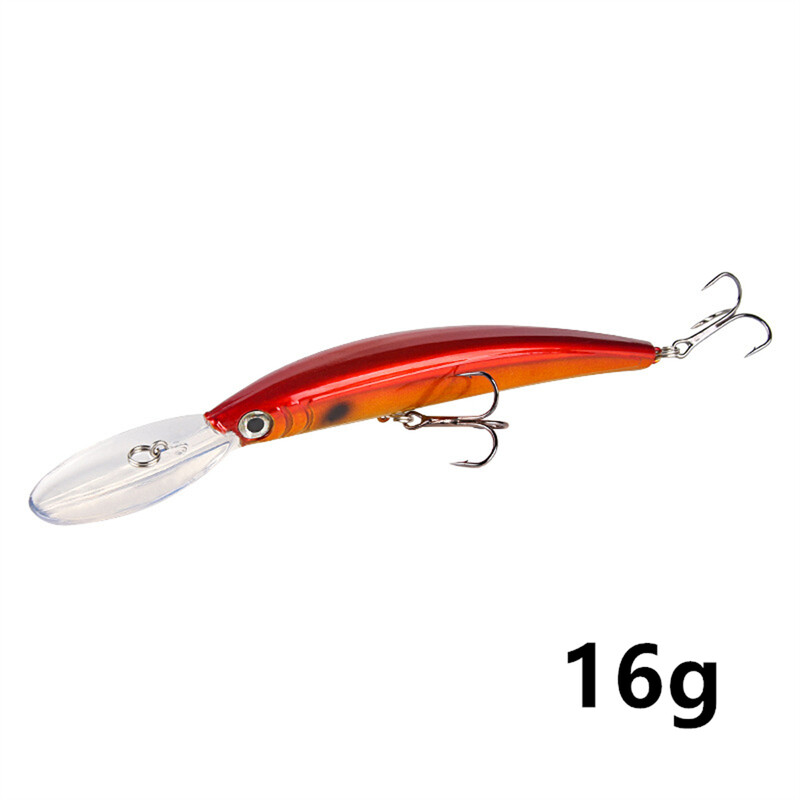 Long Tongue Minnow horgászcsali Bass Trolling Flaher mesterséges kemény csali 17,5 cm 16g Crankbait wobblerek Jerkbait pergetéshez