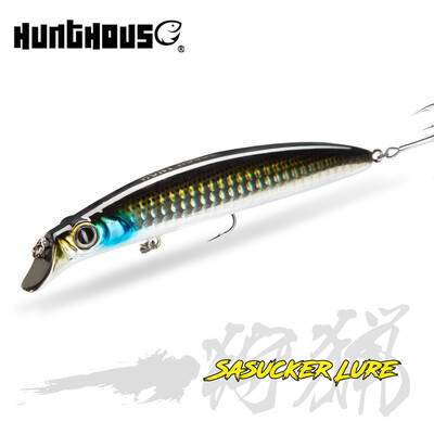 Hunthouse Fishing Sasuck Lipless Minnow Bait Pencil Lure Plūduriuojantis 105mm/18g 140mm/17g Vobleris Jerkbait Seabass Pike Saltwater