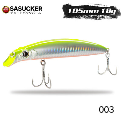 Hunthouse Fishing Sasuck Lipless Minnow Bait Pencil Lure Plūduriuojantis 105mm/18g 140mm/17g Vobleris Jerkbait Seabass Pike Saltwater