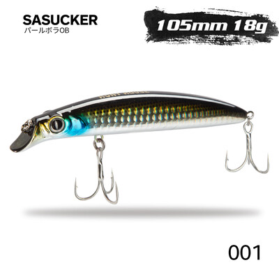 Hunthouse Fishing Sasuck Lipless Minnow Bait Pencil Lure Plūduriuojantis 105mm/18g 140mm/17g Vobleris Jerkbait Seabass Pike Saltwater