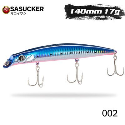 Hunthouse Fishing Sasuck Lipless Minnow Bait Pencil Lure Plūduriuojantis 105mm/18g 140mm/17g Vobleris Jerkbait Seabass Pike Saltwater