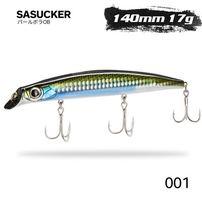 Hunthouse Fishing Sasuck Lipless Minnow Bait Pencil Lure Plūduriuojantis 105mm/18g 140mm/17g Vobleris Jerkbait Seabass Pike Saltwater