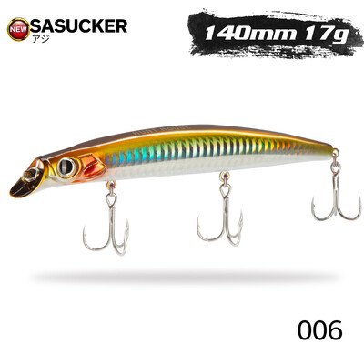 Hunthouse Fishing Sasuck Lipless Minnow Bait Pencil Lure Plūduriuojantis 105mm/18g 140mm/17g Vobleris Jerkbait Seabass Pike Saltwater