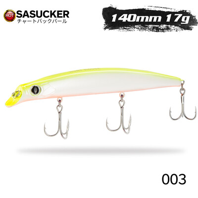 Hunthouse Fishing Sasuck Lipless Minnow Bait Pencil Lure Plūduriuojantis 105mm/18g 140mm/17g Vobleris Jerkbait Seabass Pike Saltwater