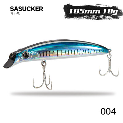 Hunthouse Fishing Sasuck Lipless Minnow Bait Pencil Lure Plūduriuojantis 105mm/18g 140mm/17g Vobleris Jerkbait Seabass Pike Saltwater