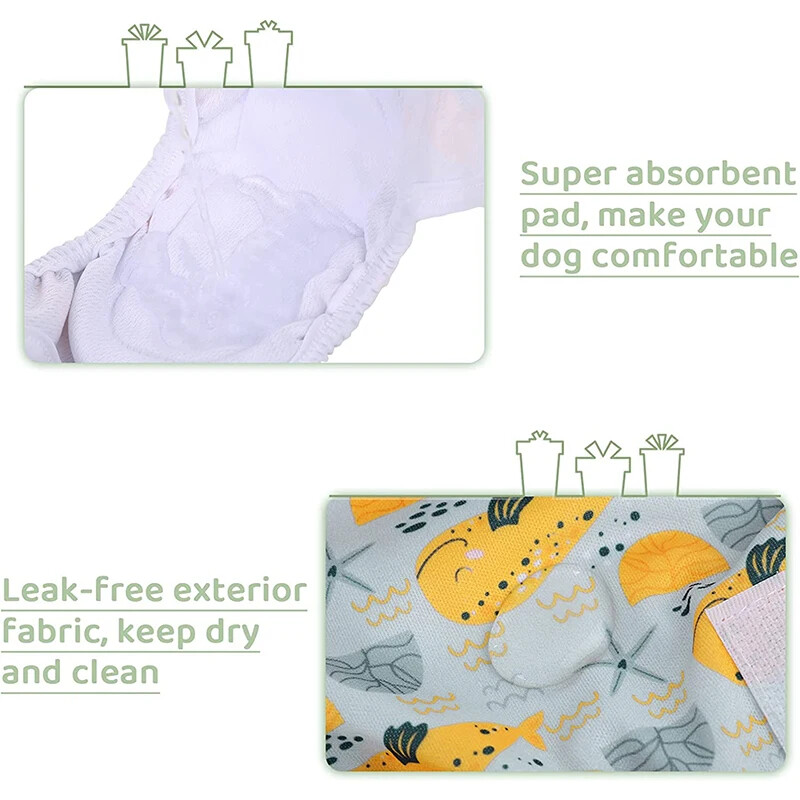 Šunų sauskelnės Moteriškos plaunamos šunų sauskelnės Daugkartinės šunų kelnaitės Šunų sauskelnės, skirtos mažoms ir vidutinėms katėms šuniukams