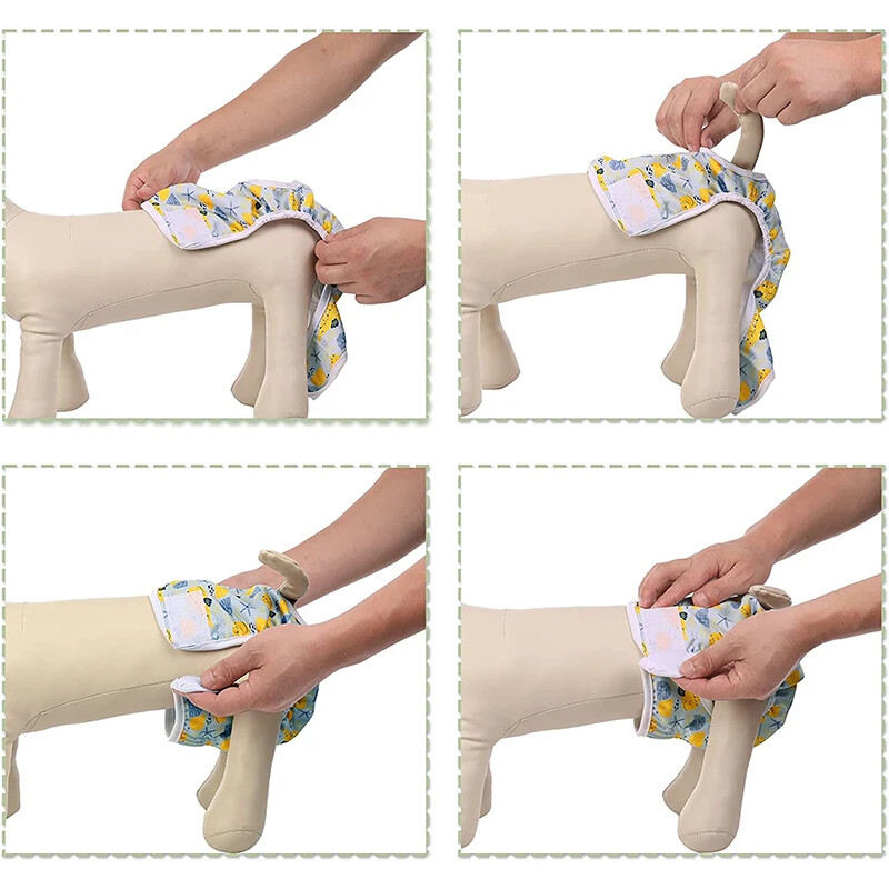 Šunų sauskelnės Moteriškos plaunamos šunų sauskelnės Daugkartinės šunų kelnaitės Šunų sauskelnės, skirtos mažoms ir vidutinėms katėms šuniukams