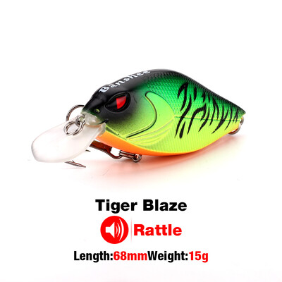 Banshee 7cm 15g Crankbaits žvejybos masalas Kietas masalas Crank Bass Vobleris Barškučio garso vobleriai lydekai plaukiojantis dirbtinis masalas