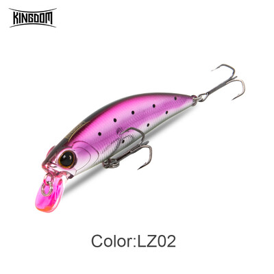 Kingdom grimstošie Minnow vobleri, 45/60 mm 3,6/7 g tālu liešanas makšķerēšanas mānekļi līdakas/foreļu/basu makšķerēšanai, tievs korpuss, ciets jerkbaits