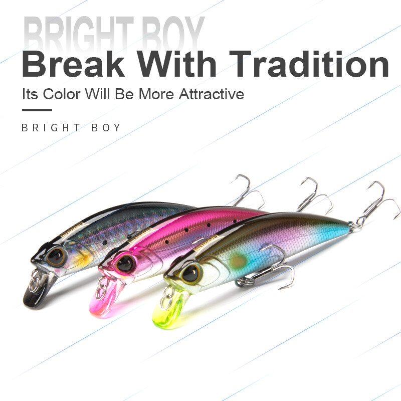 Kingdom grimstošie Minnow vobleri, 45/60 mm 3,6/7 g tālu liešanas makšķerēšanas mānekļi līdakas/foreļu/basu makšķerēšanai, tievs korpuss, ciets jerkbaits