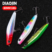 Japonijos žvejybos masalas YOICHI 80 dirbtinis masalas 80 mm 18 g skęstantis kietas pieštuko masalas, plastikinis skęstantis žvejybos masalas.