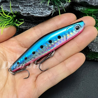 Japonijos žvejybos masalas YOICHI 80 dirbtinis masalas 80 mm 18 g skęstantis kietas pieštuko masalas, plastikinis skęstantis žvejybos masalas.