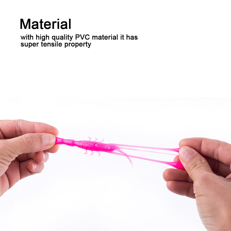 Hanlin Plutajuće 65mm 4g Ličinke rakova Mekane silikonske šablone za mamce Wobbler Crvi Mamci za pecanje Umjetni swimbait Oprema za bas štuku