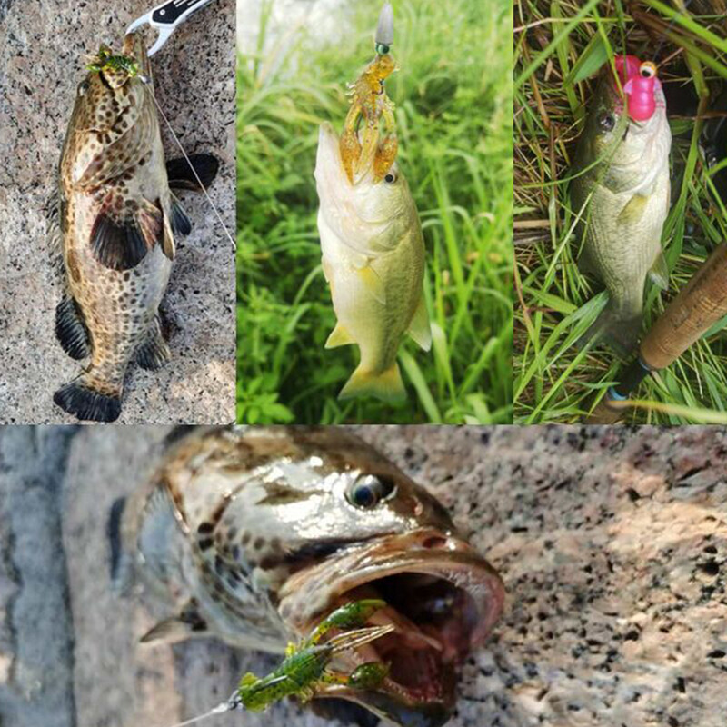 Hanlin Plutajuće 65mm 4g Ličinke rakova Mekane silikonske šablone za mamce Wobbler Crvi Mamci za pecanje Umjetni swimbait Oprema za bas štuku