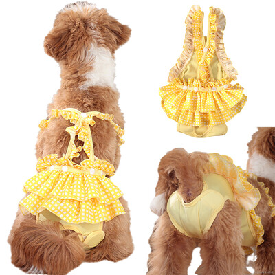 Cei mai noi pantaloni fiziologici pentru câini de sex feminin Lenjerie intimă cu imprimeu drăguț pentru animale de companie pentru câini de talie mică, pisici, chihuahua, Yorkshire, îmbrăcăminte pentru cățeluș
