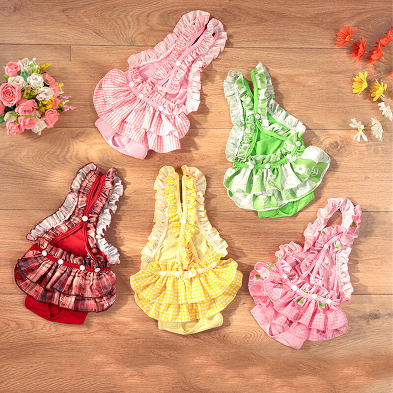 Legújabb nőstény kutya fiziológiás nadrágok aranyos mintás kisállat alsóneműk kis kutyáknak macskáknak chihuahua yorkshire kölyök kölyök ruházat