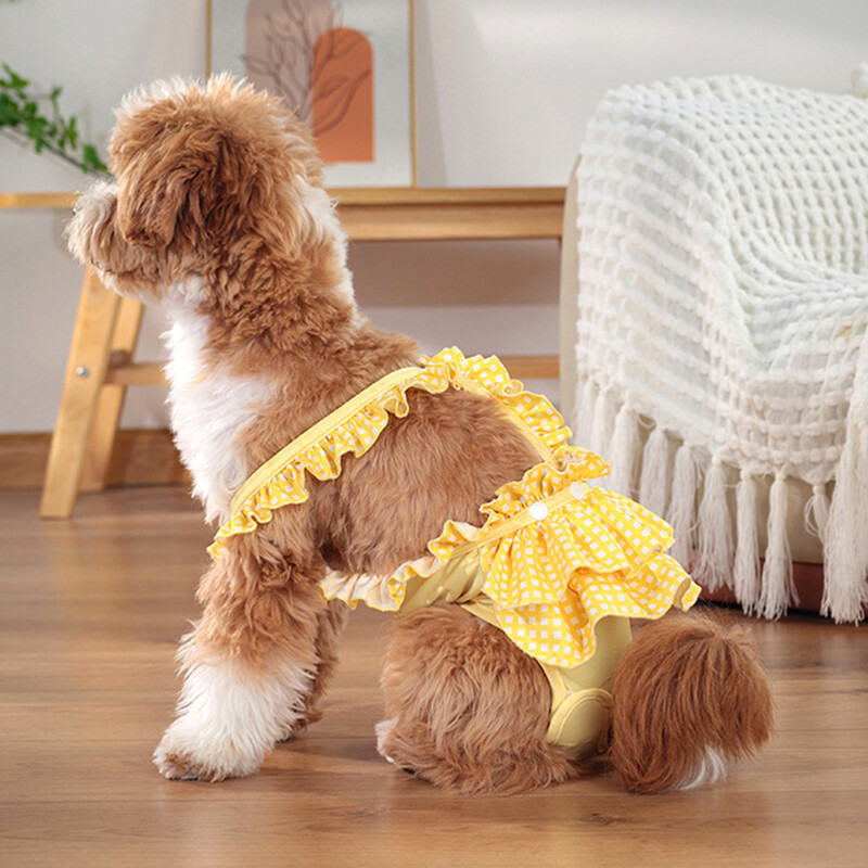 Legújabb nőstény kutya fiziológiás nadrágok aranyos mintás kisállat alsóneműk kis kutyáknak macskáknak chihuahua yorkshire kölyök kölyök ruházat