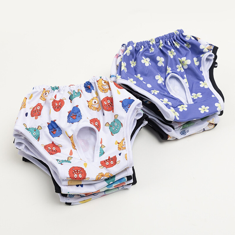 Rajzfilm mintás pelenkák kutyáknak kisállat menstruációs fehérnemű Zaklatás elleni kisállat pelenka fiziológiás nadrágok nedvszívó kutyapelenkák
