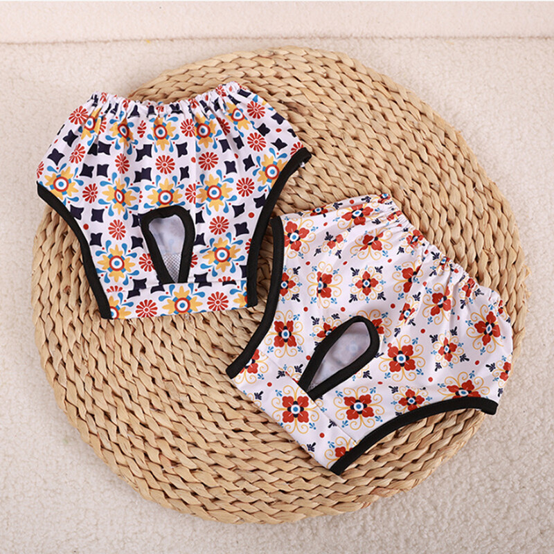 Rajzfilm mintás pelenkák kutyáknak kisállat menstruációs fehérnemű Zaklatás elleni kisállat pelenka fiziológiás nadrágok nedvszívó kutyapelenkák