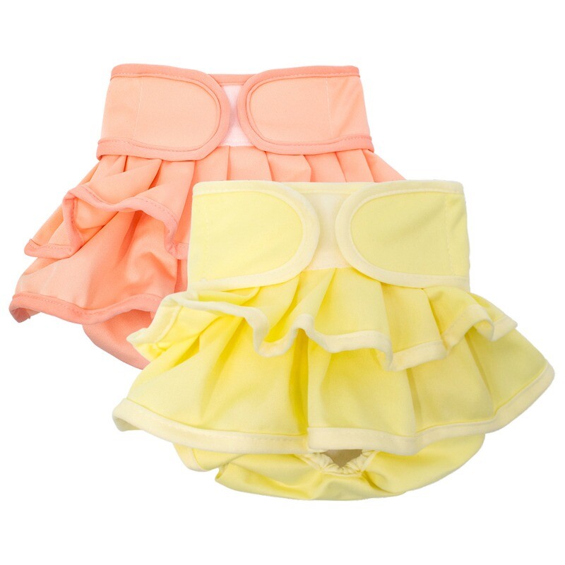 1 gab Sieviešu suņu autiņbiksīšu kleita, ļoti absorbējošas autiņbiksītes suņu meitenēm, mazgājamiem suņiem karstumā, nesaturēšana