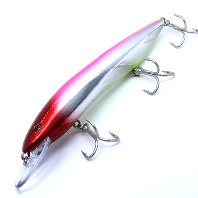 AOCLU – kietas jaukas giliavandenei valtimi, plūduriuojantis Minnow, jerkbait barškutis, uolų masalas, 4X treble kabliukai, japoniška kokybė, 150 mm, 35 g, 1 vnt.