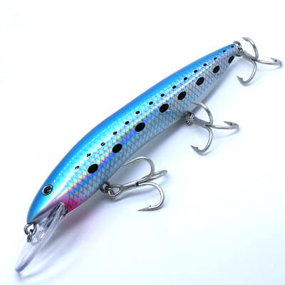 AOCLU – kietas jaukas giliavandenei valtimi, plūduriuojantis Minnow, jerkbait barškutis, uolų masalas, 4X treble kabliukai, japoniška kokybė, 150 mm, 35 g, 1 vnt.