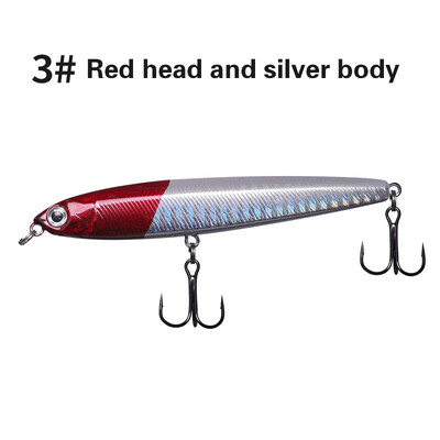 1 vnt Fishing Bait Lure Skęstantis Minnow Masalas Gėlavandeniui ir jūros vandeniui 2 kartos