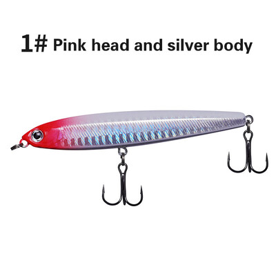 1 vnt Fishing Bait Lure Skęstantis Minnow Masalas Gėlavandeniui ir jūros vandeniui 2 kartos