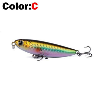 OUTKIT horgászcsali úszó ceruzacsali 6 cm-es 6g-os wobblerek Topwater Crankbait csalik Artificiais Long Casting Hard Bait