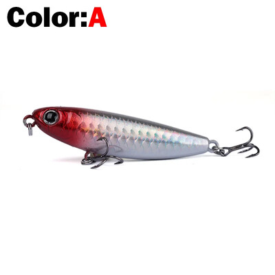 OUTKIT horgászcsali úszó ceruzacsali 6 cm-es 6g-os wobblerek Topwater Crankbait csalik Artificiais Long Casting Hard Bait