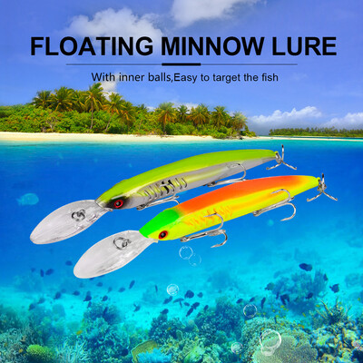 Sea.YoLo 3D Eyes Minnow zvejas mānekļi Peldoša cietā ēsma 12G 15CM Reālistiska peldoša mākslīgā ēsma basa makšķerēšanas piederumiem
