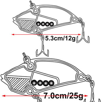 Rattling VIB 12g 25g Силиконова захранка Popper Carp риболовни принадлежности Jerkbait Pesca Swimbait Wobbler Hook Minnow Sinking Pencil Lure