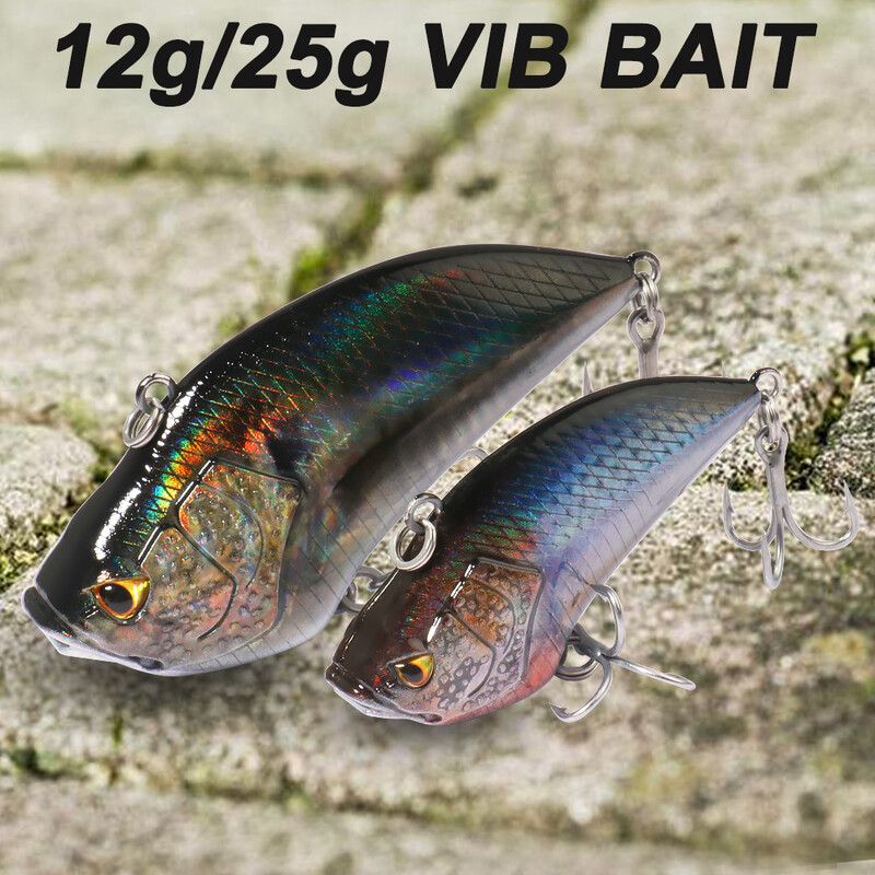 Rattling VIB 12g 25g szilikon csali popper ponty horgászfelszerelés Jerkbait Pesca Swimbait wobbler horog Minnow süllyedő ceruzacsali