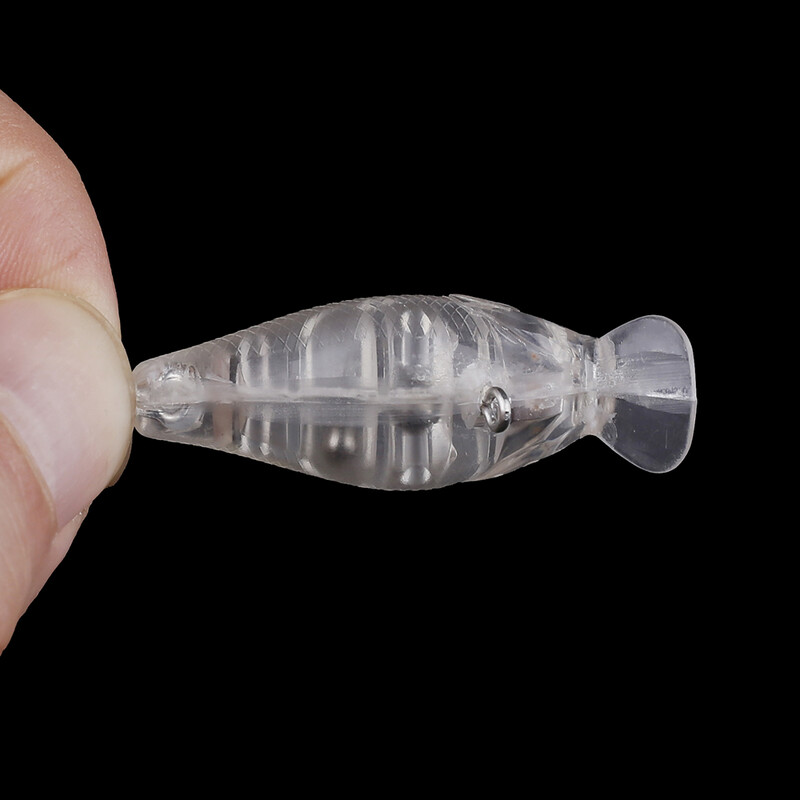 Chan'sHuang 20 KOM. Neobojane praznine Prozirni mamci 45 mm 3,4 g Plutajuće zvečke Mini Crankbait DIY ručno rađeni ribolovni mamac