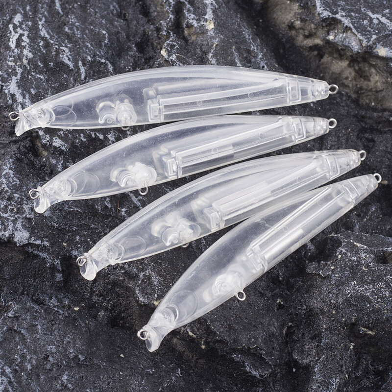 AYWFISH 5 DB úszó ceruzás horgászcsalik Csörgő horgászfelszerelés 4,92 hüvelykes 18,G festetlen popper mesterséges fedővízi csali