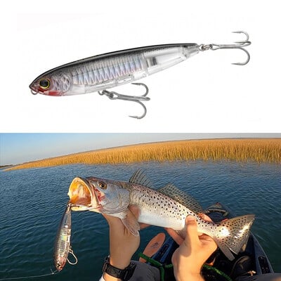 100mm 17,5g Επιφανειακό Μολύβι Ψάρεμα Θέλγητρα Floating Swimbait Walk Dog Wobbler Artificial Hard Bait TopWater for Trout Bass dore