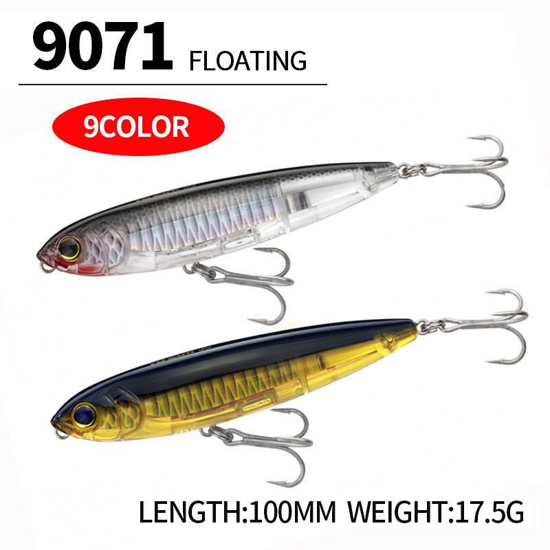 100mm 17.5g Suprafață Creion Naluci de Pescuit Floating Swimbait Walk Dog Wobbler Momeală Tare Artificială TopWater pentru Păstrăv Bass
