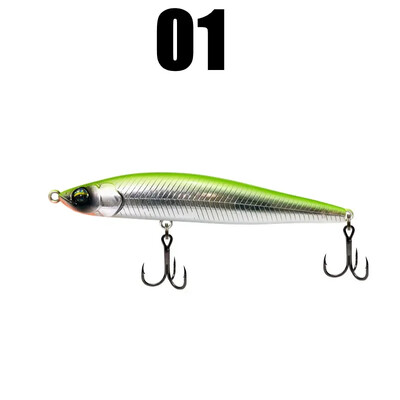 GREENSPIDER Slowsinking ceruzacsali Pesca sósvízi édesvízi kemény csali 95mm 20g/105mm 25g mesterséges csali