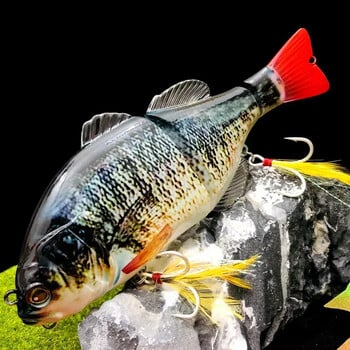 GREENSPIDER Плаваща риболовна примамка Swimbait с мека опашка, твърда стръв 160 mm 70 g Jointed Bait Hunter Tackle за щука и мускус