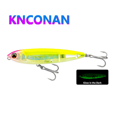 KNCONAN 100mm 17g Paviršinis pieštuko masalas plaukiojantis plaukimo šunų vebleris dirbtinis kietas masalas TopWater upėtakių ešeriams