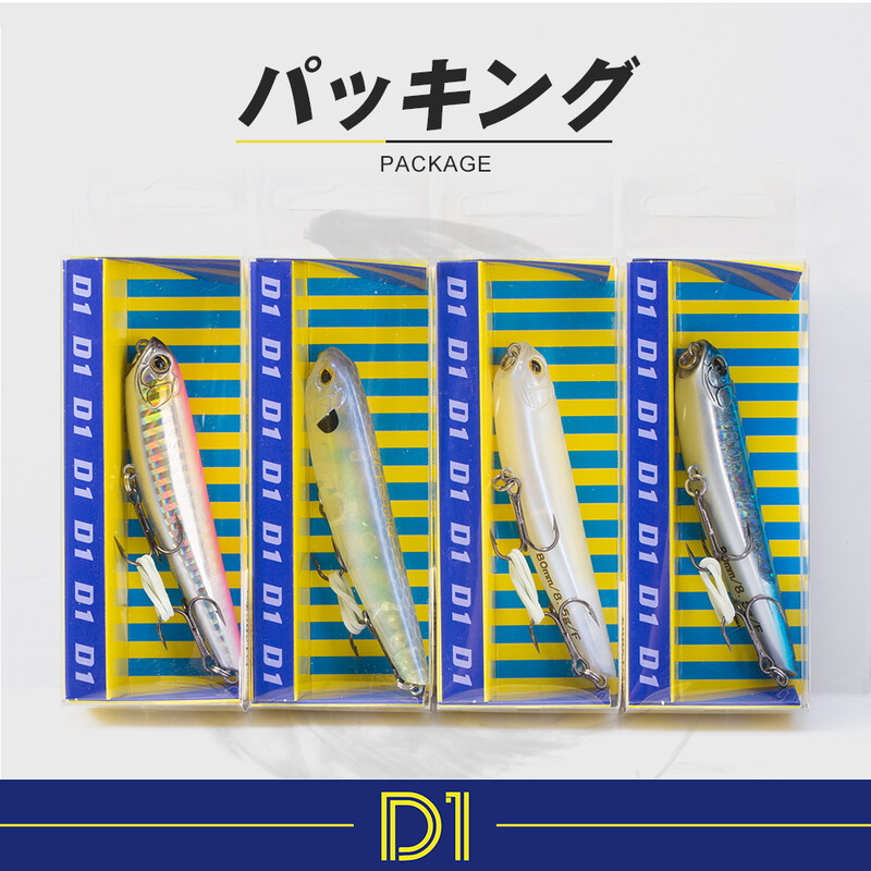 D1 mamac za ribu olovku 80 mm 8,5 g Umjetni plutajući mamac za hodanje za bas štuku Slatkovodni slanovodni pribor za ribolov 2020.