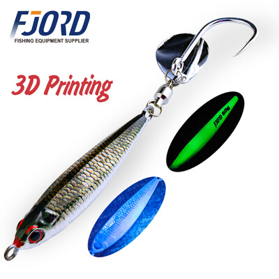 FJORD Hyper Long Casting Fém Jig 40g 60g Horgászcsali Hard Baits Sósvízi Swimbait Forgó Hook Farok Spinner Horgászcikkek