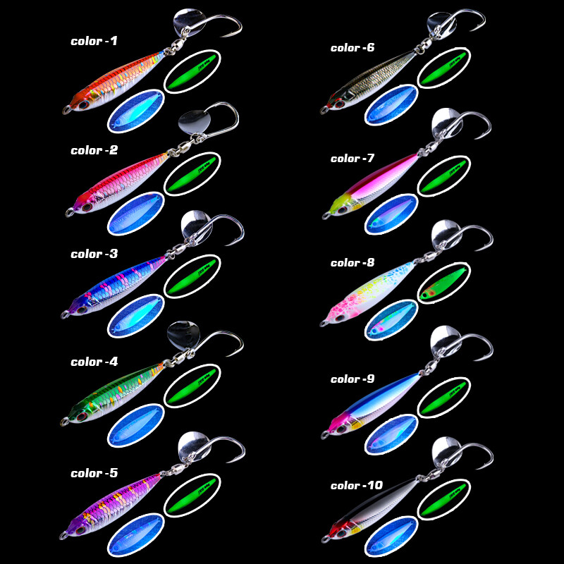 FJORD Hyper Long Casting Fém Jig 40g 60g Horgászcsali Hard Baits Sósvízi Swimbait Forgó Hook Farok Spinner Horgászcikkek