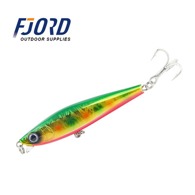FJORD Glitter Skęstantis Minnow 85mm 20g Kietas žvejybos masalas 3X Kabliukai Plokščiu korpusu Dirbtiniai žūklės reikmenys