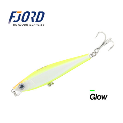 FJORD Glitter Skęstantis Minnow 85mm 20g Kietas žvejybos masalas 3X Kabliukai Plokščiu korpusu Dirbtiniai žūklės reikmenys
