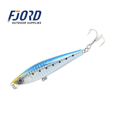 FJORD Glitter Skęstantis Minnow 85mm 20g Kietas žvejybos masalas 3X Kabliukai Plokščiu korpusu Dirbtiniai žūklės reikmenys
